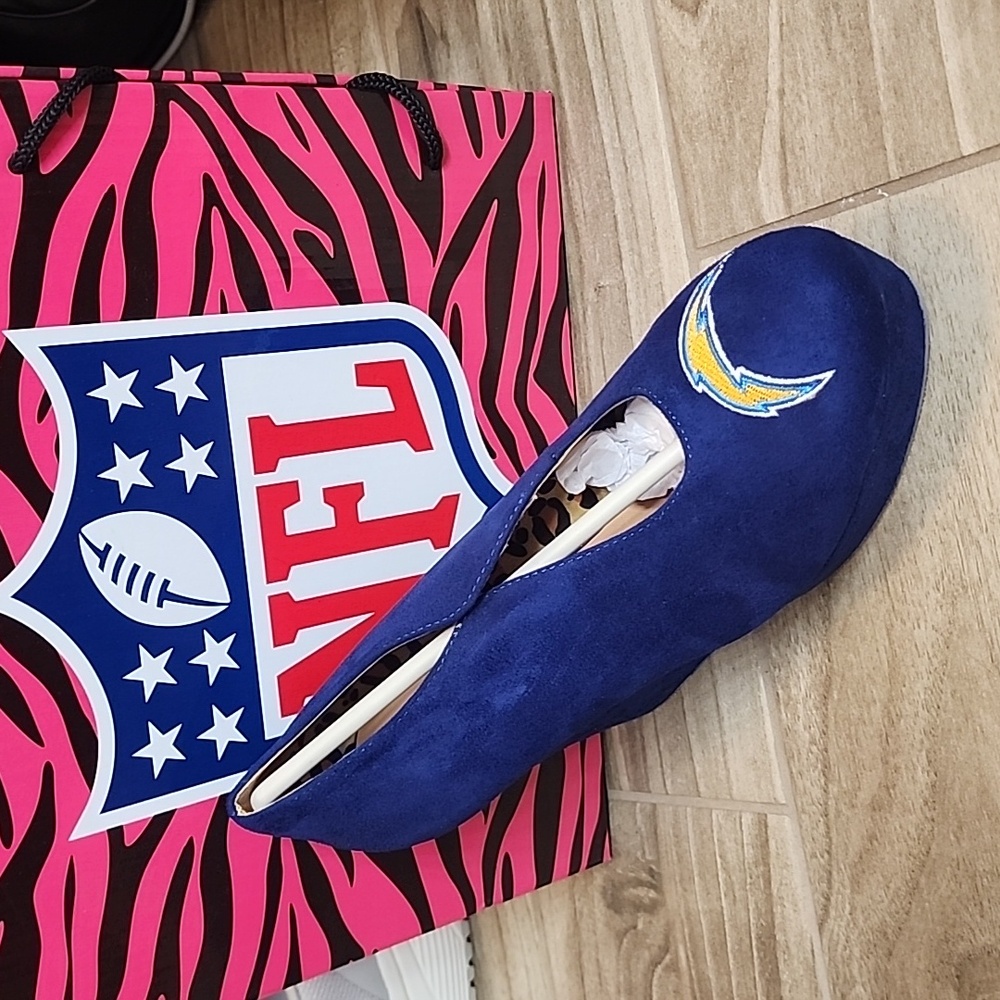 Nfl Chargers Spirted Wedge Size 8 Blue
